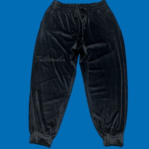 Victoria’s Secret Supersoft Cozy Velour Track Joggers pants  Black Xlarge - Picture 6 of 7